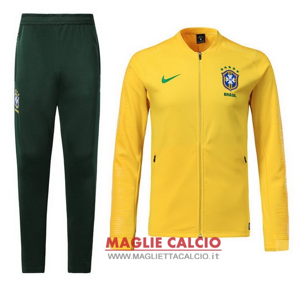 nuova brasil insieme completo giallo verde giacca 2018