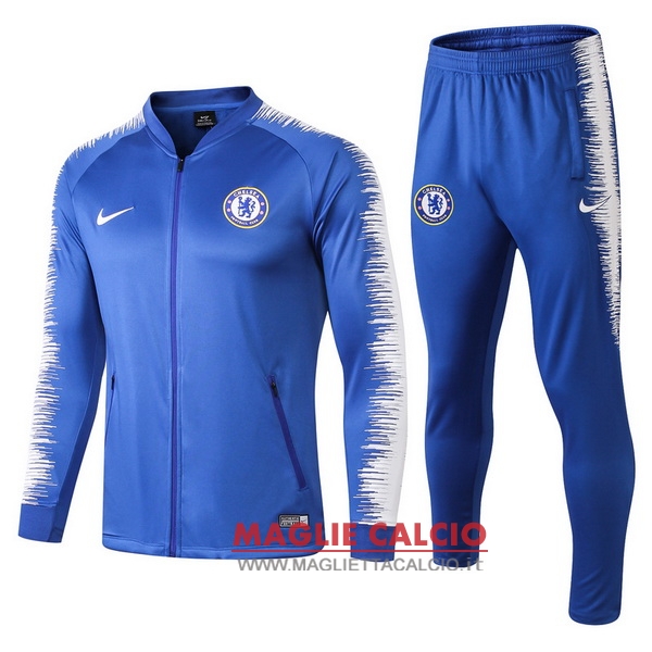 nuova chelsea insieme completo bianco blu luce giacca 2018-2019