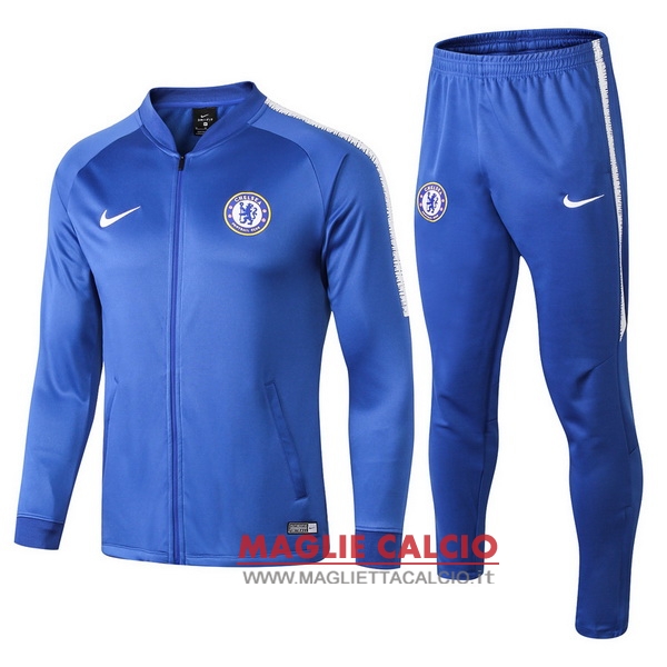 nuova chelsea insieme completo bianco blu giacca 2018-2019