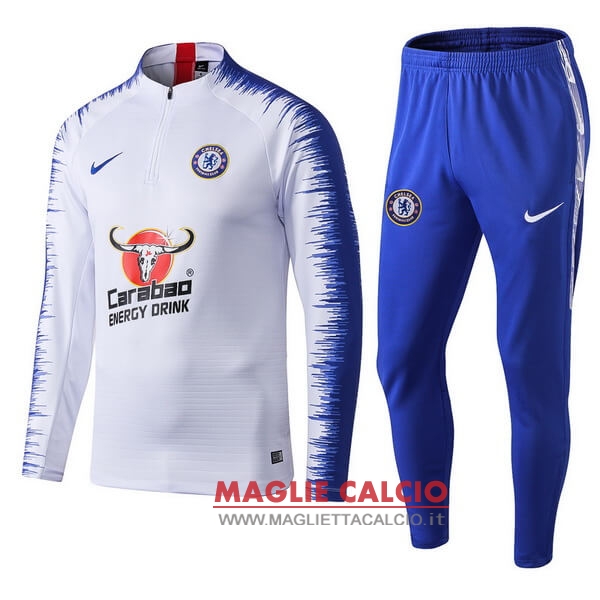 nuova chelsea insieme completo blu bianco rosso giacca 2018-2019