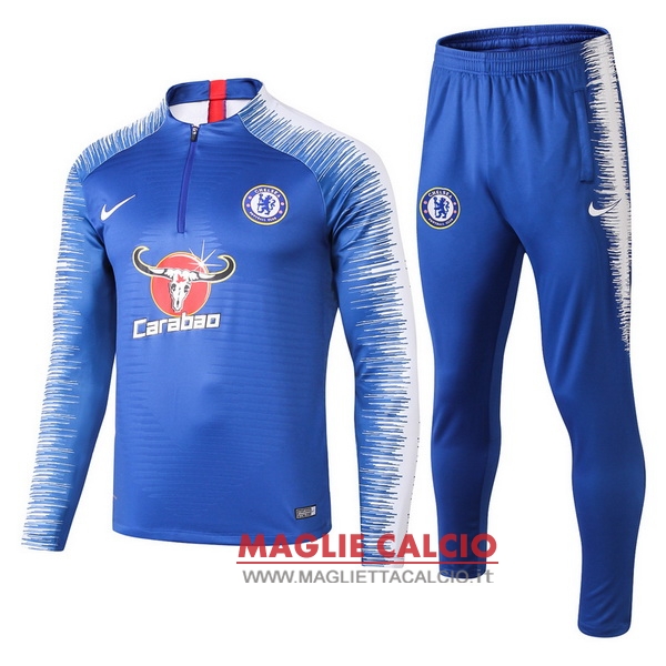 nuova chelsea insieme completo blu bianco giacca 2018-2019