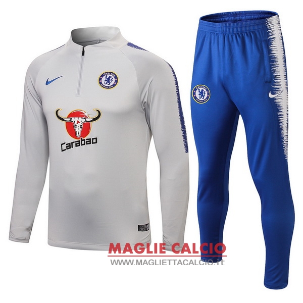 nuova chelsea insieme completo grigio luce giacca 2018-2019