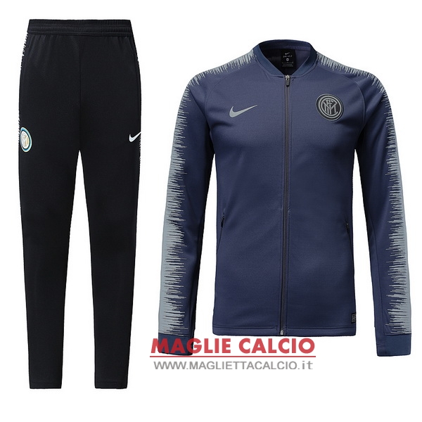 nuova inter milan insieme completo grigio blu giacca 2018-2019