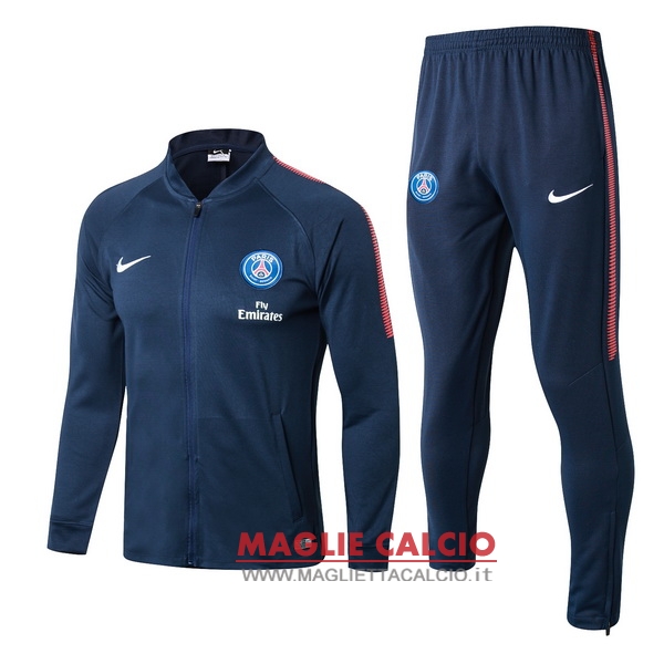 nuova paris saint germain insieme completo blu navy giacca 2017-2018