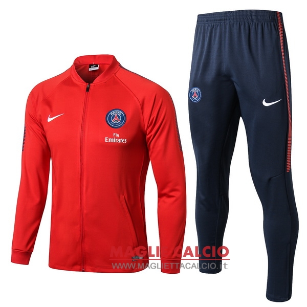 nuova paris saint germain insieme completo rosso blu navy giacca 2017-2018