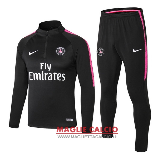 nuova paris saint germain insieme completo nero rosa bianco giacca 2018-2019