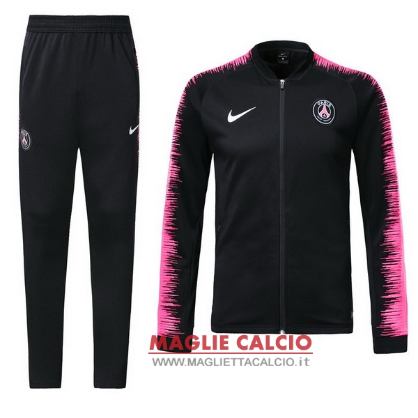 nuova paris saint germain insieme completo rosa nero giacca 2018-2019