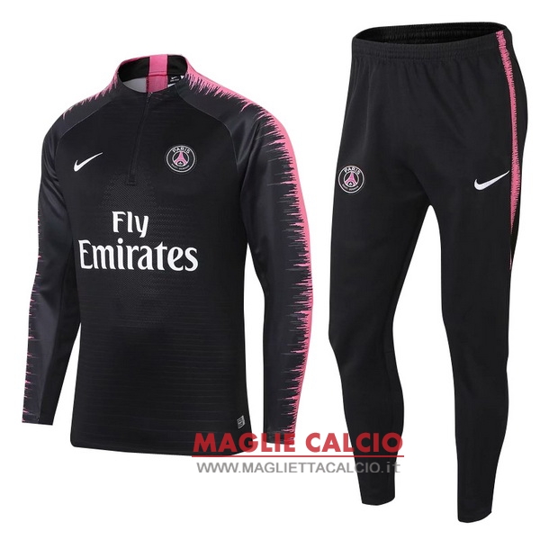 nuova paris saint germain insieme completo nero rosa giacca 2018-2019