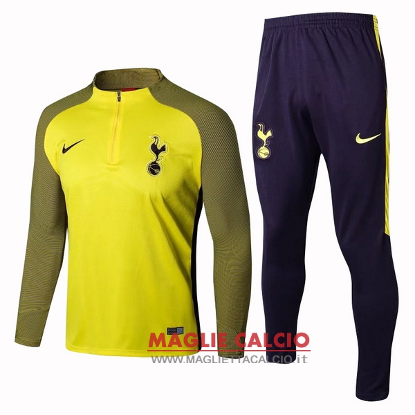 nuova tottenham hotspur insieme completo giallo blu giacca 2017-2018