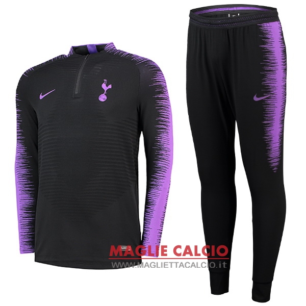 nuova tottenham hotspur insieme completo nero purpureo giacca 2018-2019