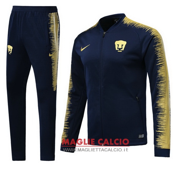 nuova unam pumas insieme completo blu giacca 2018-2019