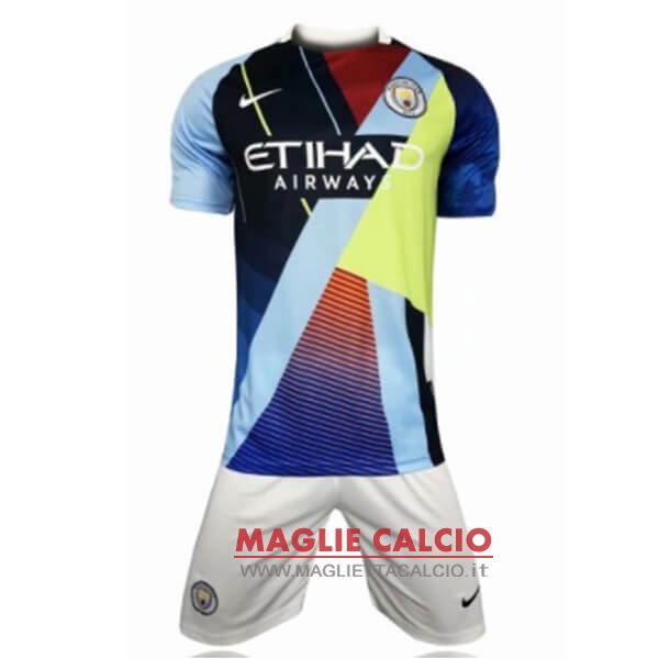 nuova edizione commemorativa magliette manchester city bambino 2019-2020 blu luce