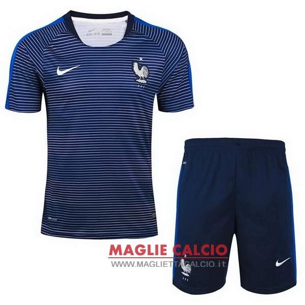 nuova formazione set completo divisione magliette francia 2018 blu bianco
