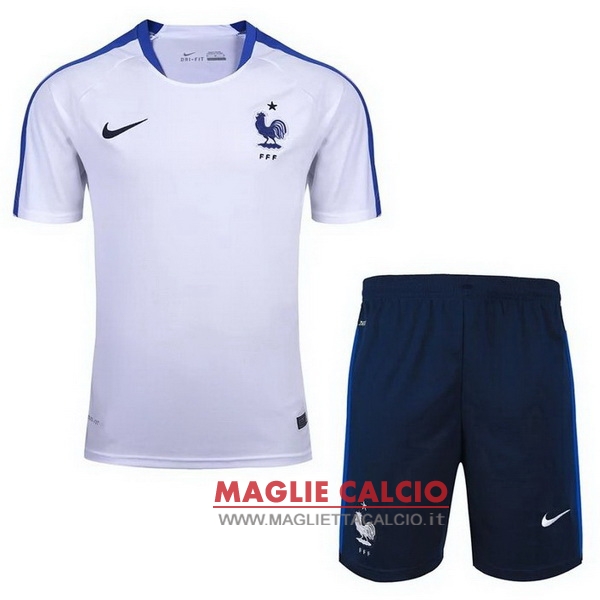 nuova formazione set completo divisione magliette francia 2018 bianco blu