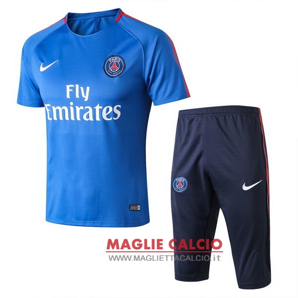 nuova formazione set completo divisione magliette paris saint germain 2017-2018 blu luce