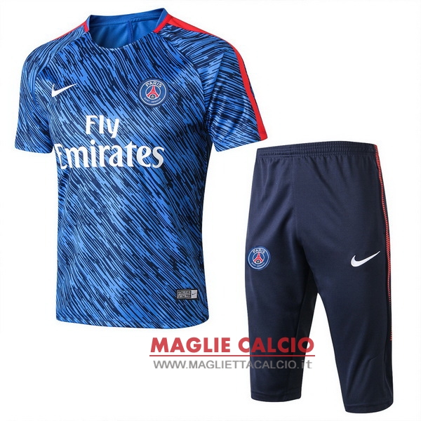 nuova formazione set completo divisione magliette paris saint germain 2017-2018 blu rosso