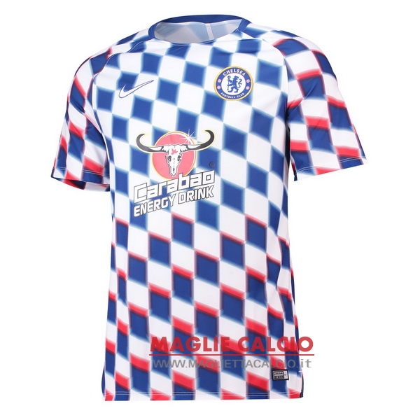 nuova magliette chelsea formazione 2018-2019 bianco blu