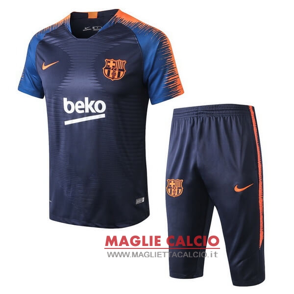 nuova formazione set completo divisione magliette barcelona 2018-2019 blu navy