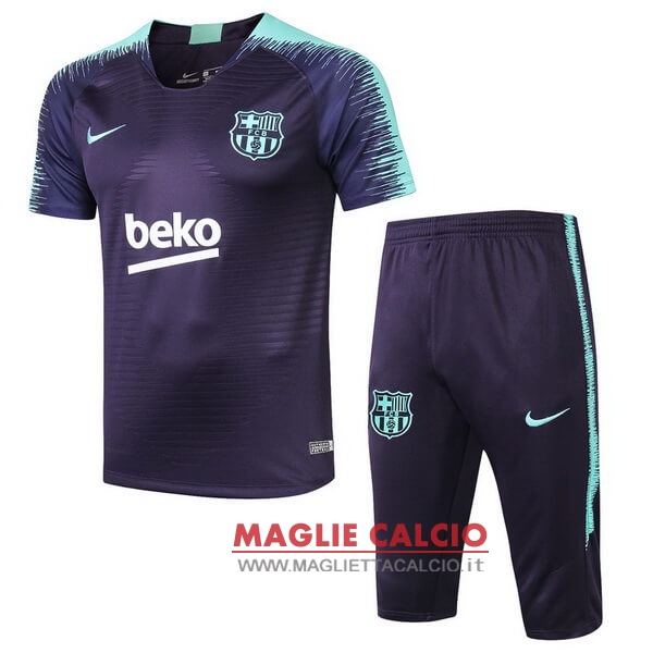 nuova formazione set completo divisione magliette barcelona 2018-2019 blu verde