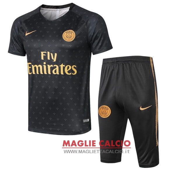 nuova formazione set completo divisione magliette paris saint germain 2018-2019 nero giallo