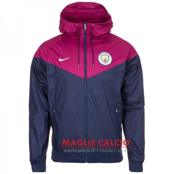 nuova manchester city giacca a vento 2018-2019 rosso navy