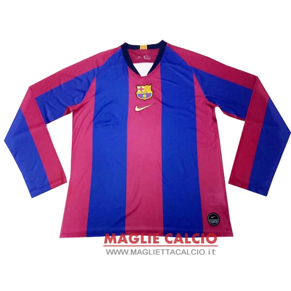 nuova magliette manica lunga barcelona 120th blu rosso