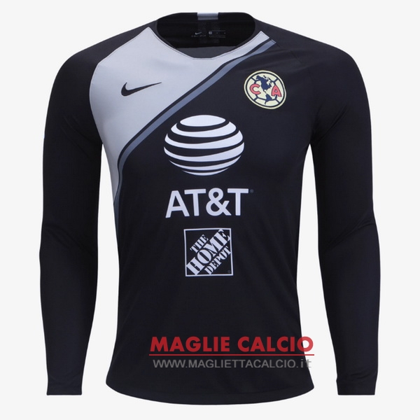 nuova magliette manica lunga portiere club america 2018-2019 nero