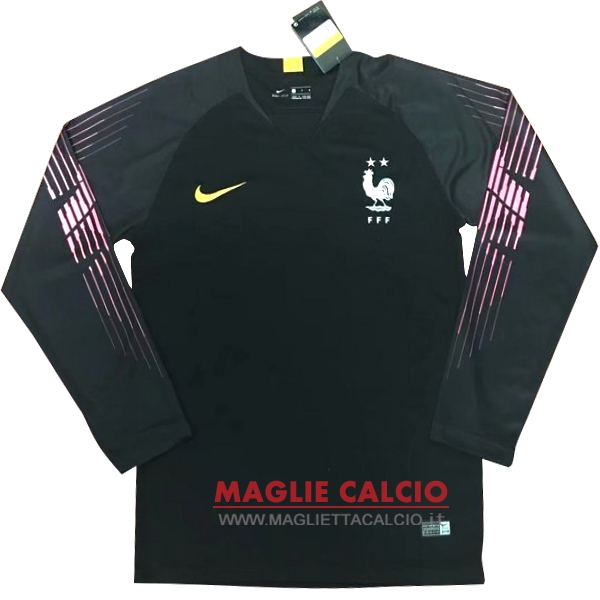 nuova manica lunga portiere francia 2018 nero