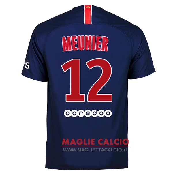 nuova maglietta paris saint germain 2018-2019 meunier 12 prima