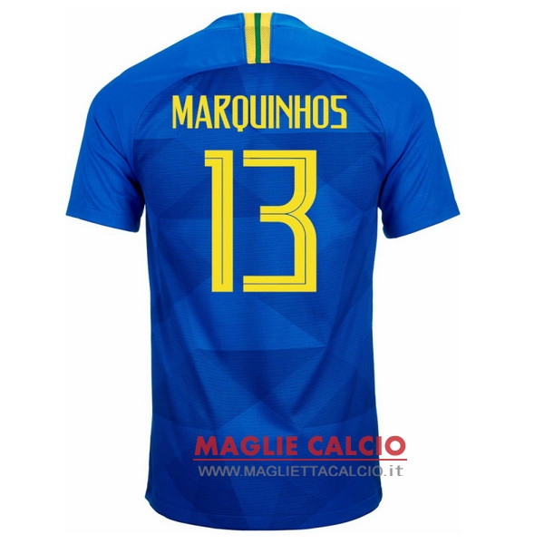 maglietta brasile 2018 marquinhos 13 seconda