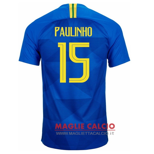 maglietta brasile 2018 paulinho 15 seconda
