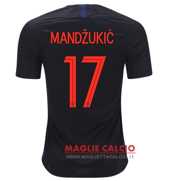 nuova maglietta croazia 2018 mandzukic 17 seconda