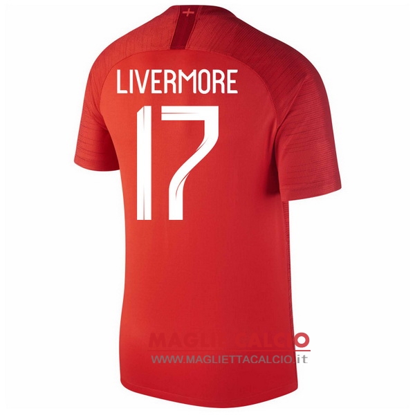 nuova maglietta inghilterra 2018 livermore 17 seconda