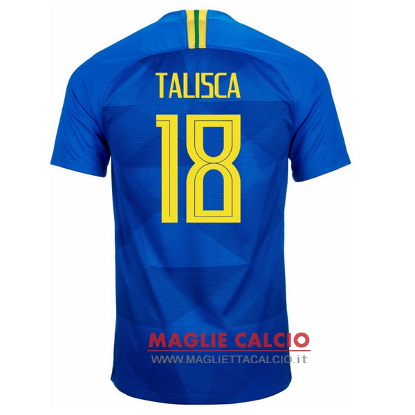 maglietta brasile 2018 talisca 18 seconda