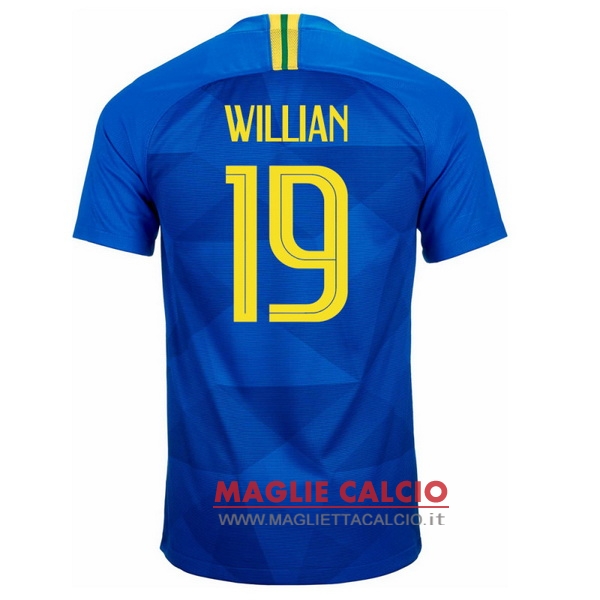 maglietta brasile 2018 willian 19 seconda