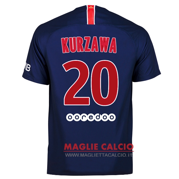 nuova maglietta paris saint germain 2018-2019 kurzawa 20 prima