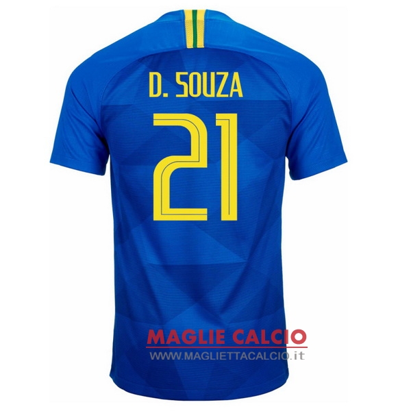 maglietta brasile 2018 d.souza 21 seconda