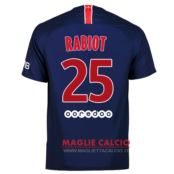 nuova maglietta paris saint germain 2018-2019 rabiot 25 prima