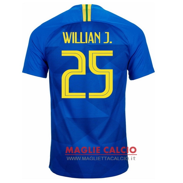 maglietta brasile 2018 willian j. 25 seconda