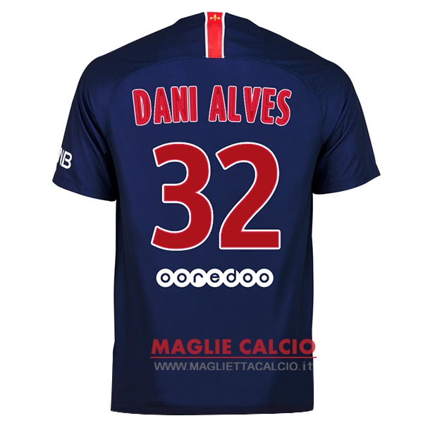 nuova maglietta paris saint germain 2018-2019 dani alves 32 prima