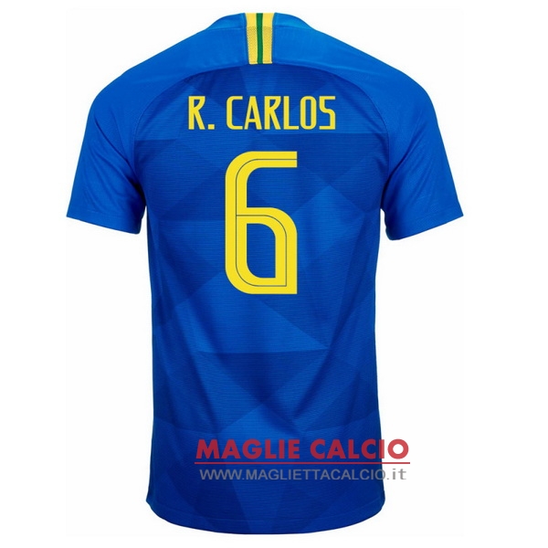 maglietta brasile 2018 r.carlos 6 seconda