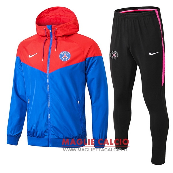 nuova paris saint germain insieme completo blu rosso giacca a vento 2018-2019