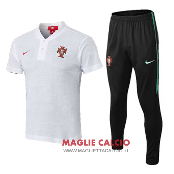 polo set completo maglia portugal 2018 bianco