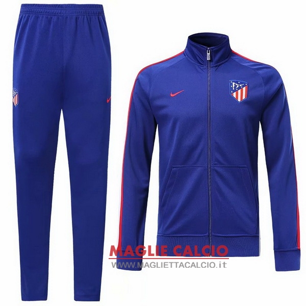 nuova atletico madrid insieme completo blu luce rosso giacca 2018-2019