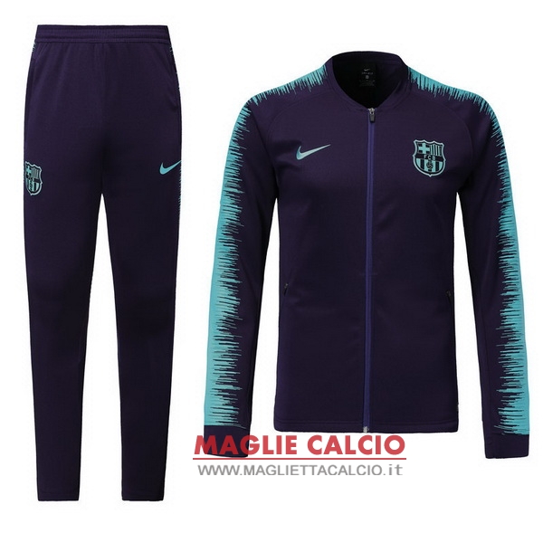 nuova barcelona insieme completo nero blu bambino giacca 2018-2019