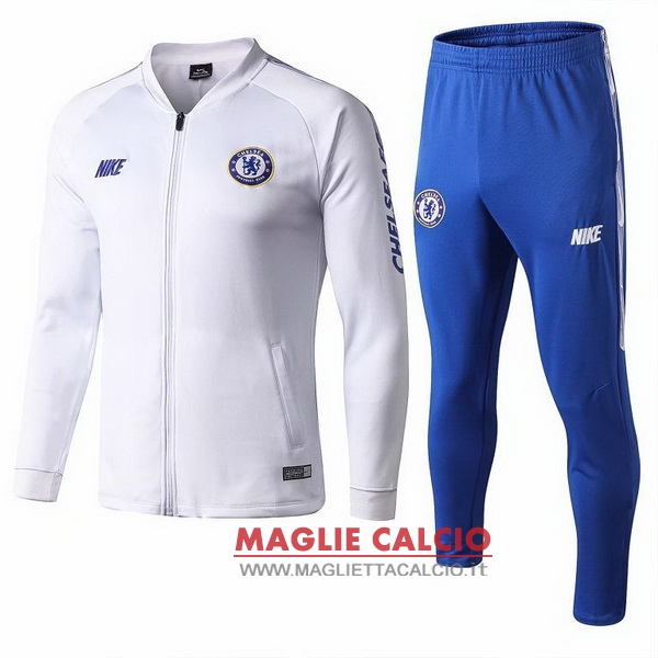 nuova chelsea insieme completo bianco blu giacca 2019-2020