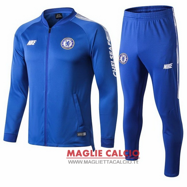 nuova chelsea insieme completo blu bianco giacca 2019-2020