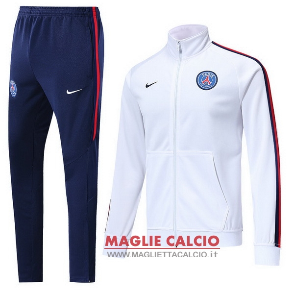 nuova paris saint germain insieme completo bianco giacca 2018-2019