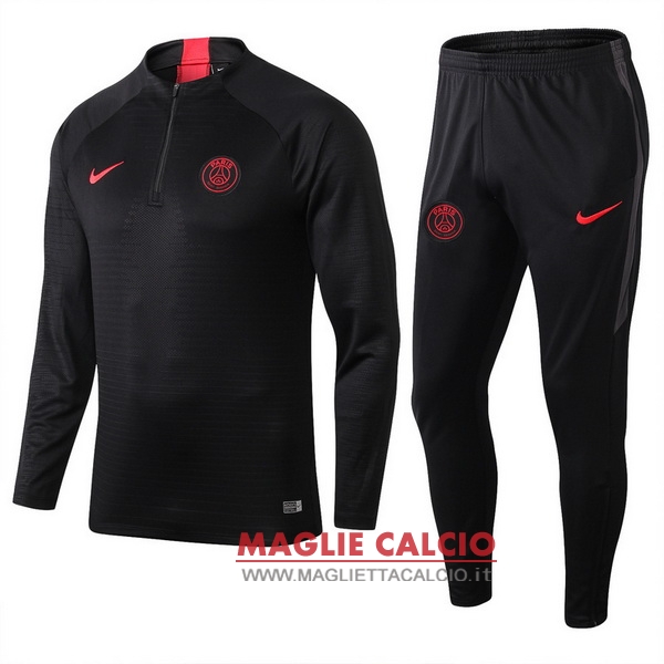 nuova paris saint germain insieme completo nero rosso giacca 2019-2020