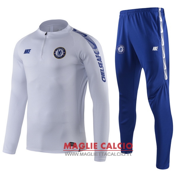 nuova chelsea insieme completo grigio blu giacca 2019-2020